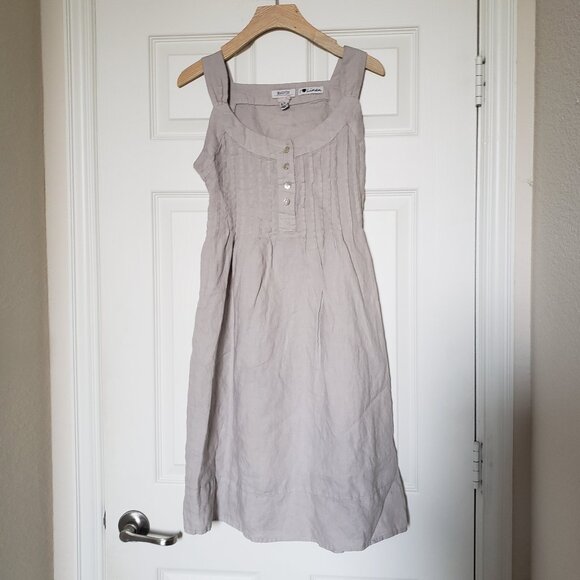 MALVIN Dresses & Skirts - Women's Malvin Hamburg Germany I Love Linen Beige Dress Sleeveless - Size 6